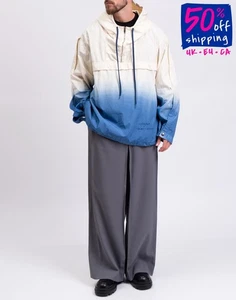 RRP€455 ICEBERG Anorak Jacket IT48 US38 M Paint Splatter Dip Dye Half Zip Hooded - Picture 1 of 7