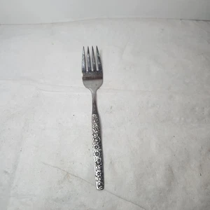VTG Salad Fork Malibu Wm A Rogers Deluxe Oneida Stainless Flatware MCM Floral - Picture 1 of 9