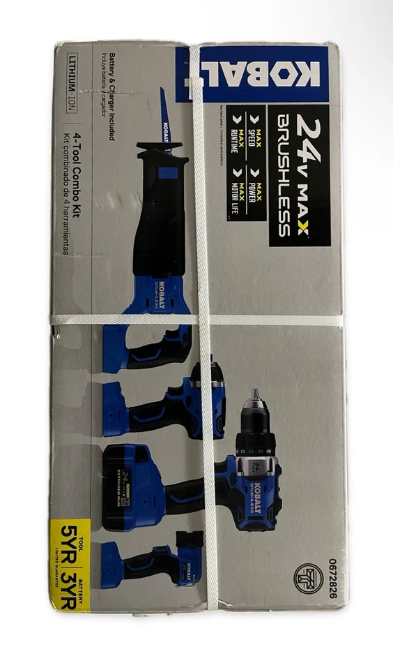 KOBALT 24V MAX 4-TOOL COMBO KIT WITH BATTERY & Charger. Model KLC 4024A-03 - Image 1 of 1