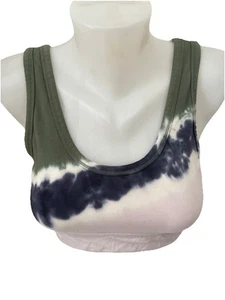 Offline by Aerie Womens Tie-Dye Sports Bra Marble Blue Green size Medium - Picture 1 of 5