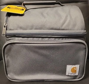 Carhartt Gray 12 Can Insulated Two Compartment Insulated Lunch Box Cooler NEW - Picture 1 of 12