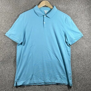 Calvin Klein Mens Golf Polo Shirt Blue Short Sleeve Size Medium - Picture 1 of 9