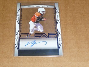 2022 Leaf Clear BIJAN ROBINSON AUTOGRAPH/AUTO FALCONS BLUE /49 A5436