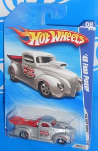 Hot Wheels 2010 HW Hot Rods #144 '40 Ford Pickup Mtflk Silver w/ 5SPs - Picture 1 of 2