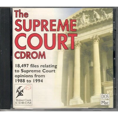 The Supreme Court CD Walnut Creek CDROM 18,497 Files Opinions from 1988-1994 - Image 1 of 2