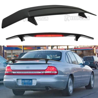 Matte Black Rear Trunk Spoiler Wing Brake Light For Chevrolet Caprice 1991-1996 - Image 1 of 4