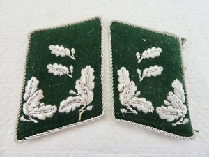 Reichs Forstdienst, Paar Kragenspiegel, Förster, Jägerschaft, Offizier - Bild 1 von 9