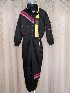 Tyrolia Ski Suit One Piece Snowsuit Retro Snow Bib Vintage 80s 90s Womens 10 - Picture 1 of 24