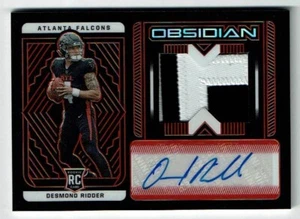 Desmond Ridder 2022 Panini Obsidian Electric Etch Red RC Auto Patch #d /10 - Picture 1 of 2