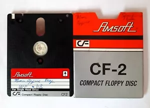 Ancienne disquette AMSTRAD Amsoft 3" (CF2) double face pour lecteur simple face. - Photo 1/2