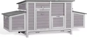 Hühnerstall mit 4 Nistkästen Outdoor Hühnerhaus Hühnerkäfig - Bild 1 von 14