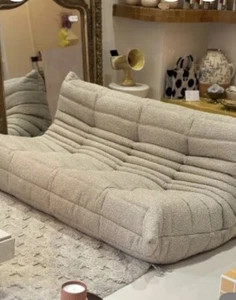 Canape 3 Places Togo Ligne Roset Neuf Tissu Laine Bouclée Moka - Bild 1 von 5