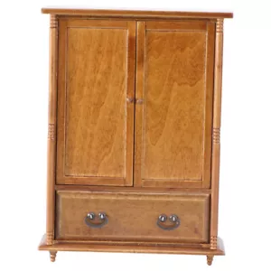 Tiny Retro Wardrobe Model Playhouse Wood Furniture Doll Wooden - Imagen 1 de 12