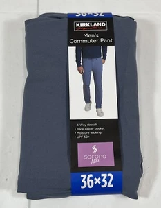 Kirkland Signature Commuter Pant, Moisture Wicking Stretch, Men 36x32, Blue, NEW - Picture 1 of 8