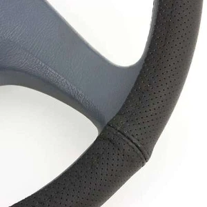 LKW Lenkradbezug 49 50 cm echt LEDER perforiert schwarz Lenkrad Schoner - Bild 1 von 3