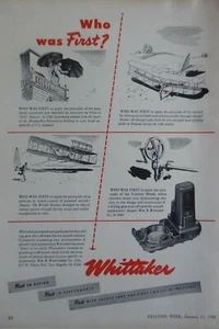 12/1948 PUB WHITTAKER VENTIL LENORMOND MONTPELLIER CAYLEY WRIGHT ORIGINAL ANZEIGE - Bild 1 von 1