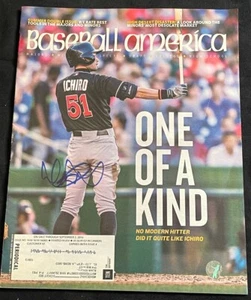 ICHIRO Autograph - signed "Baseball America" magazine  - HOF 25!  Ichiro COA! - Picture 1 of 5