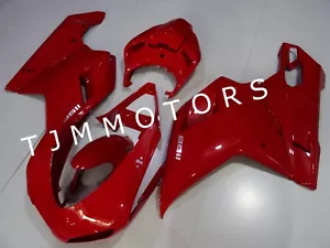 For Ducati 1198/1098/848 2007-2011 Red ABS Injection Mold Bodywork Fairing Kit - Bild 1 von 8