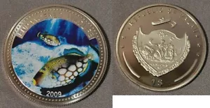 2009 Palau Large Proof color $1 Clown fish/Neptune/Mermaid - Picture 1 of 1