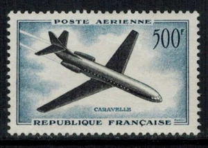 France #C35, 1957 500fr Caravelle Airmail, mint NH F/VF (Sc CV $21 US. Y&T €30) - Picture 1 of 1