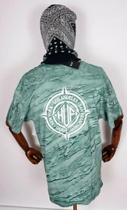 Huf Worldwide Skateboard T-Shirt Tee Coordenadas Tie Dye Botánico Verde En S - Foto 1 di 2