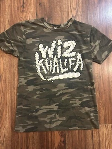 Wiz Khalifa Camo Short Sleeve T Shirt Size Large Hip Hop Smoke Logo Rapper - Picture 1 of 6