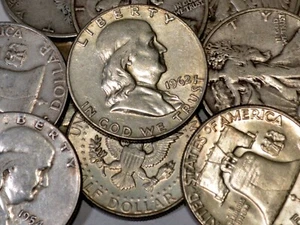 Franklin Half Dollars 90% Silver Estate Lot CHOOSE QUANTITY FREE SHIPPING - Picture 1 of 1
