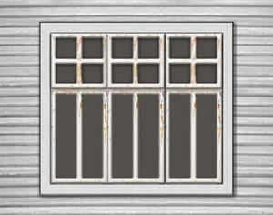 LC19c - Lasercut Tall Triple Windows with 4 Pane Fanlight N scale pk of 6 - Bild 1 von 4