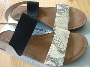 Silver Lining "Hannah" Stone & Gold Sandals - Size 38 - Picture 1 of 8