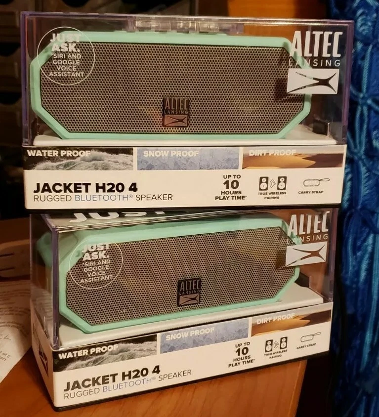 (2) ALTEC LANSING JACKET H20 Rugged Bluetooth Speaker Color Mint IMW449N-MTG-WM - Image 1 of 1