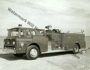 Pirsch Fire Truck Factory Photo San Bernardino Ca VTG Photograph Print 8.5x11" - Picture 1 of 1