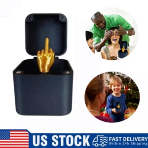 Middle Finger In A Box Funny Surprise Prank Spoof Hand Pop Up Box Gift Adults US - Picture 1 of 15