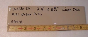 1 pc. Gloss Urban Putty- Brown: Ceramic Liner Tile: 2-1/8" X 8-1/2" by Daltile - Picture 1 of 19