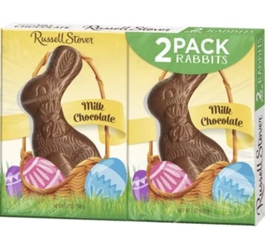 Russell Stover 2 pack Bunnies Milk Chocolate 7 oz ct Easter Day’s - Picture 1 of 1