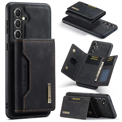 Shockproof Wallet Card Pocket Leather 2in1 Case Cover For Samsung Galaxy Phone - Image 1 of 4