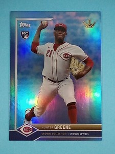 2022 Topps X Bobby Witt Jr Crown Collection LIGHT BLUE RC Hunter Greene #5 /150