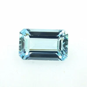 Natural Aquamarine Gemstone 4.00ct Octagon Shape Aqua Stone - Picture 1 of 4