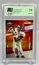Jameson Williams 2022 Leaf HYPE! #88 White Shimmer 1 of 1 Rookie Card PGI 10