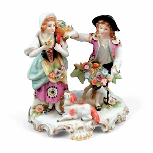 Late 19th Century French Porcelain Figurine in Chelsea Style, Gold Anchor Mark - Picture 1 of 16