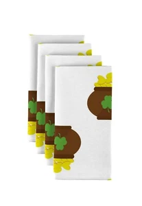 Shamrock Pots of Gold 18" x 18" Napkins 1 Dozen - Picture 1 of 1