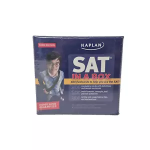 SAT In a Box Kaplan 600 Flashcards Vocab Math Writing and Usage 3rd Edition NEW - Imagen 1 de 11