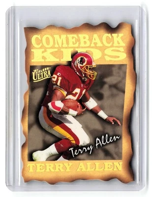 1997 Fleer Ultra Comeback Kids Die Cut Terry Allen #10 Redskins - Image 1 of 2