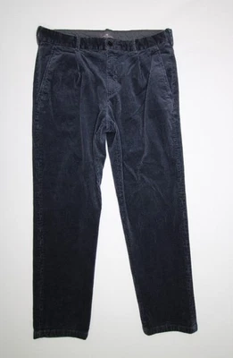 H&M Thick Corduroy Pants Men's Size 33 Dark Blue Regular Fit - Image 1 of 4