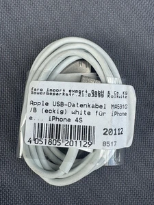 Apple USB Datenkabel MA591G Apple iPad 2 iPod iPhone 3G 3GS 4 4S NEU OVP 1 Meter - Bild 1 von 2