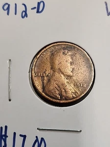 1912-D Lincoln Wheat Cent Penny V.G CONDITION - Picture 1 of 3