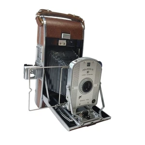 Macchina fotografica terrestre POLAROID in pelle VINTAGE modello 95 pieghevole - non testata! - Foto 1 di 21