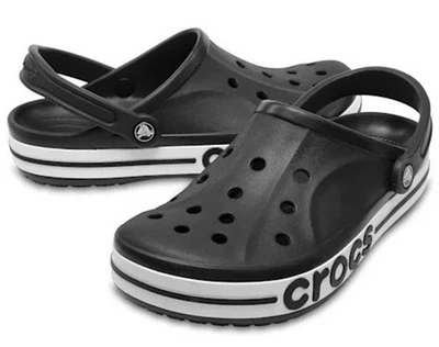 Crocs® Clogs / Hausschuhe "Bayaband Clog", schwarz-weiß, Gr. 43/44 - NEU - Bild 1 von 4