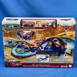 Disney PIXAR Cars GRC Jumping Raceway Playset w/Two Cars - Mattel - New, Sealed - Picture 1 of 21