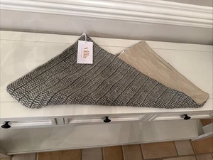 Pottery Barn/Villa Classic Home Solid Rina 14”x26” Stone Grey Pillow Cover NWT - Picture 1 of 10