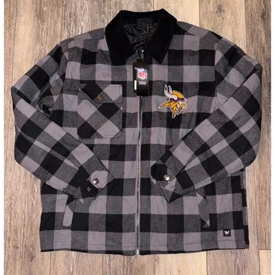 Chaqueta de franela para mujer Minnesota Vikings The Wild Collective nueva con etiquetas - grande Foto 1 de 4